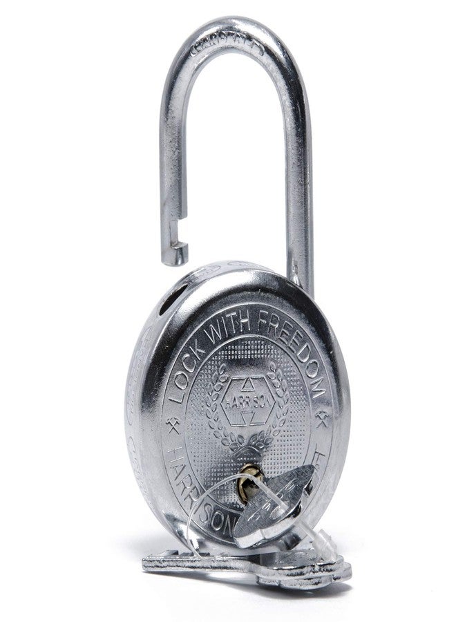 Harrison T-26/BCP-0274_PK 2 6 Levers Padlock with 3 Keys (Silver, Painted Finish) - Image 3